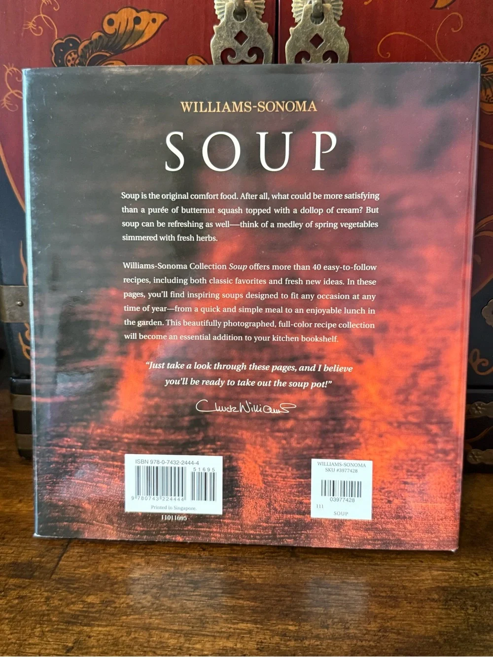 Williams-Sonoma Soup Cookbook Hardcover- NEW